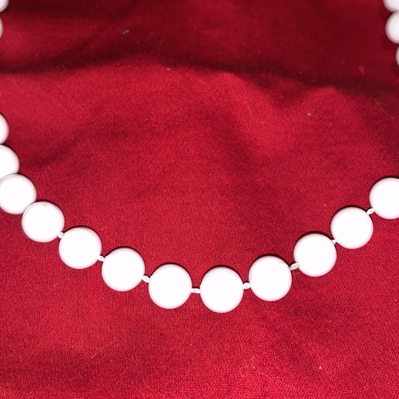 Dainty White Bead Necklace - Picture 3 of 3